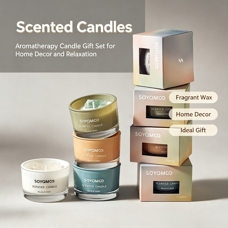 Home Fragrance Non Toxic - 1개입 크리스탈 향초, 오래 지속되는 향,
